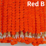 5-50PCS Marigold Flower Garland for Decoration Artificial Flowers Wedding Indian Décor Diwali Pooja Day of The Dead Mexican 1.5m