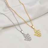 Anniyo 2.9CM Jehovah Yahweh YHWH Pendant Necklaces Stainless Steel Jewelry for Women Girls #507862
