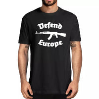 Defend Europe T Shirt Immigrant Islam Custom Design Print Tee Shirt for Men Women Cotton New Cool Tee