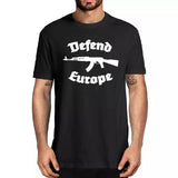 Defend Europe T Shirt Immigrant Islam Custom Design Print Tee Shirt for Men Women Cotton New Cool Tee