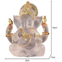Ganesha Sitting Buddha Statue Sculpture Decorative Tabletop Decoration 3.5inch Tall for Housewarming Gift Fine Workmanship