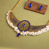 Luxury Elegant Crystal Wedding Jewelry Set Women Vintage Water Drop Earring Necklace Set Indian Gold Color Bijoux Bride Gift