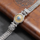 New Silver Color China-Chic Bracelet Bagua Pixiu Om Mani Padme Hum Retro and Old Fashionable Fashion Hegemonic Jewelry