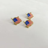 10/20/100pcs American Flag Waving Lapel Pins United States USA Badge Pin Patriotic Enamel Suit Jacket brooches