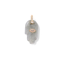 Fatima Hamsa Hand Evil Eye Pendant Lapis Lazuli Amethysts Rose Quart Natural Stone Charm For Making Necklace Bracelet Accessorie