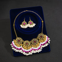 Luxury Elegant Crystal Wedding Jewelry Set Women Vintage Water Drop Earring Necklace Set Indian Gold Color Bijoux Bride Gift