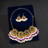 Luxury Elegant Crystal Wedding Jewelry Set Women Vintage Water Drop Earring Necklace Set Indian Gold Color Bijoux Bride Gift