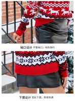 Family Christmas Sweater 2024 New Women Men Couples Matching Clothes Soft Warm Knitwear Jacquard Pullover Top Xmas Look Jumpers
