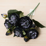 Silk Artificial Flower Rose Peony Bouque Home Decoration Bridal Holding Flower Wedding Decor Bouquet DIY Fake Flower Arrangement