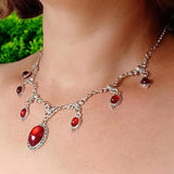 〔YY110〕Vampire Cameo Choker, Gothic Jewelry, Victoria, Retro, Butterfly, Blood Drop, Pagan, Witchcraft, Alternative, Necklace