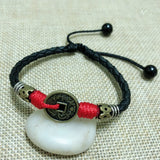 Simple Adjustable Handmade Leaf Anklets Woven Adjustable Rope Lucky Foot Bracelet For Women Men Jewelry
