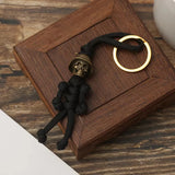 1PC Skull Head Keychain Car Biker Helmet Pendant Keychain Braided Rope Paracord Buddy Bag Hanging Backpack Doll Toy