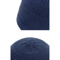 1pc Men's Casual Knitted Muslim Women Prayer Hats Winter Warm Beanies Cap Islamic Ramadan