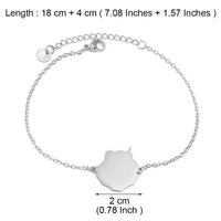 Anniyo 18CM + 4CM Spain Gran Canaria Map Bracelet for Women Stainless Steel Jewelry Bangle @362221