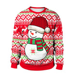 Men Women Llama Ugly Christmas Sweatshirt 3D Funny Print New Year Eve Xmas Sweater Couples Pullover Holiday Party Jumper Tops