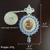 Orthodox Church Cross Pendant - Father's Chest Pendant for Religious Rituals George Statue Pendant