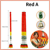 5-50PCS Marigold Flower Garland for Decoration Artificial Flowers Wedding Indian Décor Diwali Pooja Day of The Dead Mexican 1.5m