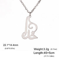 Jeshayuan Iranian Farsi God Necklace for Women Persian Calligraphy Love Pendant Mythology Symbol Amulet Stainless Steel Jewelry