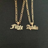 Personalized Name Necklace Men's Women's Gifts Unisex Gold Cuban Chain Figaro Chain Fashion Stacked Necklace