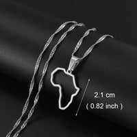 Anniyo Color Flag Nigeria Jamaica With Rhinestone Africa Maps Pendant Necklaces Ethnic Jewelry #122721