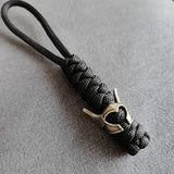 Vintage Hand-knitted Lanyard Keychain Biker helmet Pendant Paracord Rope weave Accessories Bag Hanging Handmade Car Keyring