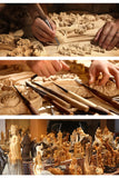 Natural Cypress Lndia Shak yamuni Buddha Characters Figurines Hand Carved Solid Wood Home Room Office Feng ShuiDecoration Statue