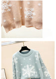 Casual Loose Christmas Sweater 2025 New Style Women's Red Printed Knitwear Pullover