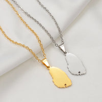 Anniyo ST. Vincent Map Heart Pendant Necklaces Saint Vincent Maps Jewelry @327121