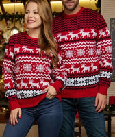 Family Christmas Sweater 2024 New Women Men Couples Matching Clothes Soft Warm Knitwear Jacquard Pullover Top Xmas Look Jumpers