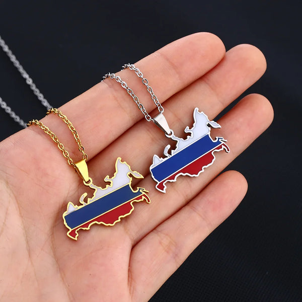 Turkish map Pendant necklace Fashion geometric star Moon element stainless steel collarbone chain women's jewelry