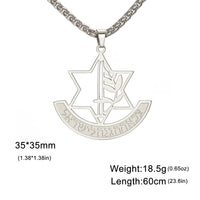 Dreamtimes Hebrew Star of David Necklaces Stainless Steel Hollow Hexagonal Star Necklace Box Chain Magen Jewish Chain Jewelry