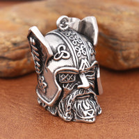 Vintage Design Viking Warrior Bell Pendant Motorcycle Wind Nordic Odin Guardian Bell Necklace Gift Jewelry Accessories Wholesale