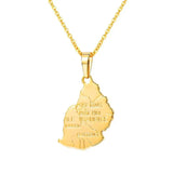 Multiple Countries Map Pendant Necklaces for Woman Man Gold Color IN USA HT ML MU CM PL UAE Africa CZ Map Unisex Jewelry Gift