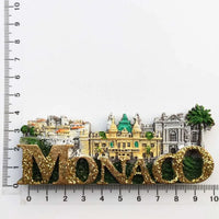 Customized Souvenirs for Overseas Tourism Fridge Monaco world tourism collection fridge magnet gift For Home Decoration Magnetic