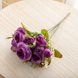 Silk Artificial Flower Rose Peony Bouque Home Decoration Bridal Holding Flower Wedding Decor Bouquet DIY Fake Flower Arrangement