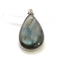 Natural Labracorite Crystal Water Drop Stone Pendant Necklace For Women Spectrolite Gemstone Energy Healing Amulet Man Jewellery