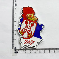 Serbia tourist souvenirs Home decoration items Collection Arts and crafts Gift map, national flag 3D stereo refrigerator magnet