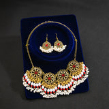 Luxury Elegant Crystal Wedding Jewelry Set Women Vintage Water Drop Earring Necklace Set Indian Gold Color Bijoux Bride Gift