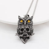 Retro Devil Mask Pendant Japanese Samurai Style Punk Pendant Necklace Men's Gothic Halloween Jewelry Gift