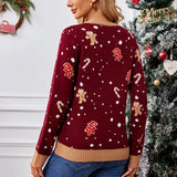2025 New Year's Clothes Women's Christmas Sweater Cute Soft Knitwear Full Sleeve Casual Loose Xmas Outfit Jumpers Femme Pullover