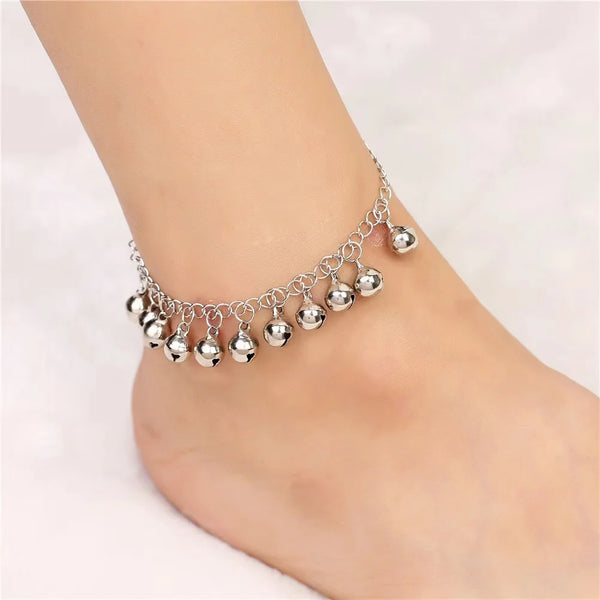 Fashionable Single-layer Minimalist Style Small Bell Pendant Alloy Ladies' Jewelry Ankle Chain