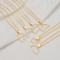 Anniyo Belarus Pendant Necklaces for Women Girls Stainless Steel Jewelry Gold Color and Silver Color #511062