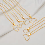 Anniyo Belarus Pendant Necklaces for Women Girls Stainless Steel Jewelry Gold Color and Silver Color #511062