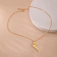 Jeshayuan Iranian Farsi God Necklace for Women Persian Calligraphy Love Pendant Mythology Symbol Amulet Stainless Steel Jewelry
