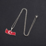 2024 new fashion stainless Gangerchi map pendant necklace temperament everything collarbone chain birthday anniversary gift