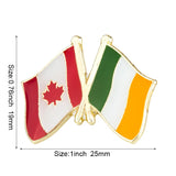 Flag Laple Pin Badge Brooch Canada friendship Ethiopia Ireland Brazil Pakistan Belgium Poland Germany Russia Philippines Finland