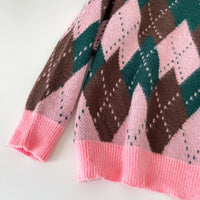 SINGREINY Christmas Style Knitting Warm Sweater O Neck Long Sleeves Argyle Design Loose Pullovers 2025 Autumn Casual Women Tops