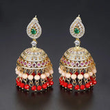 Gypsy Jewelry Retro Ethnic Indian Jhumka Crystal Small Bells Beads Drop Tassel Earrings Women Bohemian Statement Jhumki Tribal