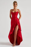 Elegant Slim Bodycon Party Dress Women 2025 Summer Sexy Spaghetti Strap Sleeveless Maxi Long Dress Casual