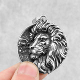 Stainless Steel Fashion Classic Lion Viking Necklace Nordic Odin Men's Amulet Pendant Fashion Teen Jewelry Party Accessories